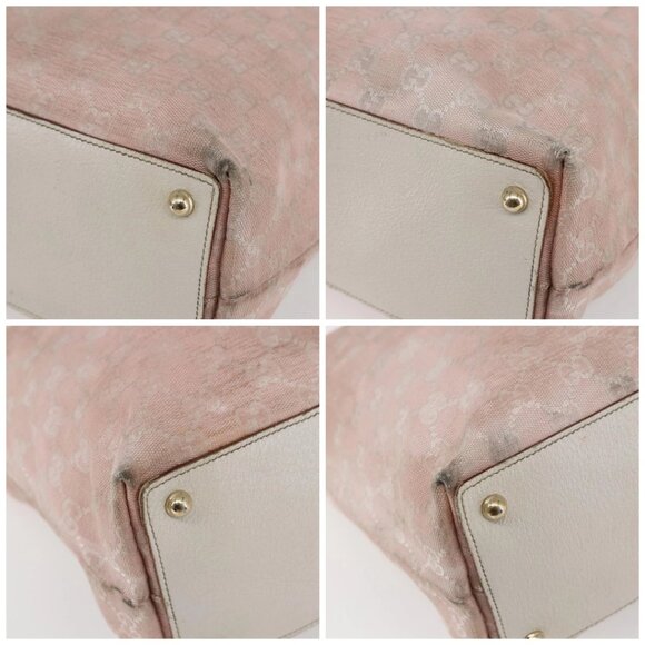 GUCCI GG Canvas Tote Bag Pink Gold 120836 Auth hk3124 - Picture 16 of 16